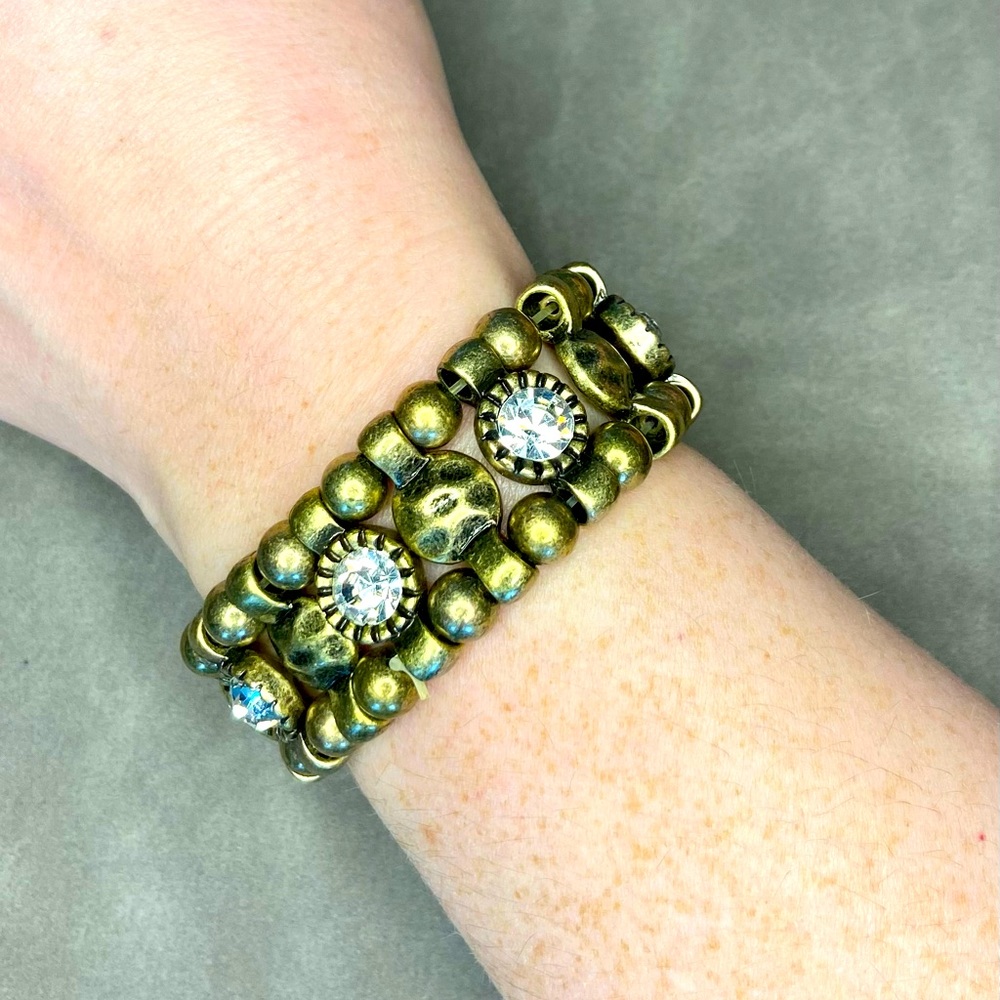Premier Designs piece. Stretch antique bronze bracelet.